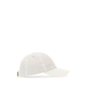 White linen Bronte baseball cap WHITE