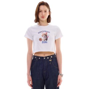 RABBIT CAT CROP T-SHIRT