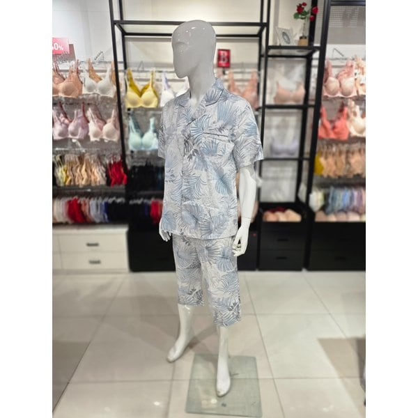 [시흥점] (SH) 비너스 면 60수 고밀도 아사 잎사귀 나염 남성 파자마[VPA4532M-MT]