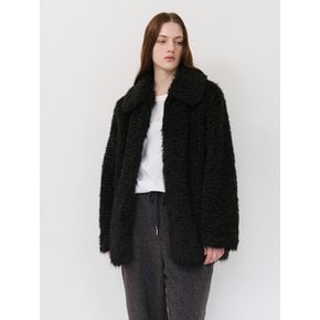 Wool Faux fur jacket - Black