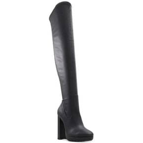 4695977 Aldo Womens Padded Insole Faux Leather Knee-High Boots