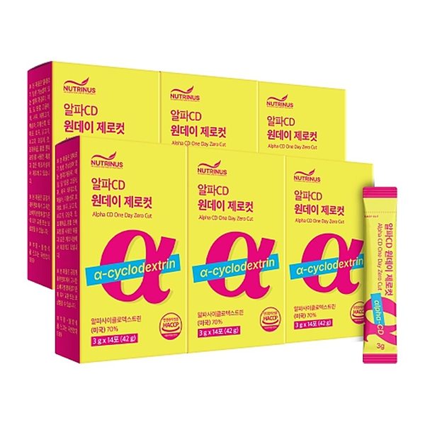 뉴트리너스 알파CD 원데이 제로컷 14포 x 6박스
