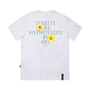 22 FLOWER STANDARD FIT T-SHIRTS WHITE MELANGE