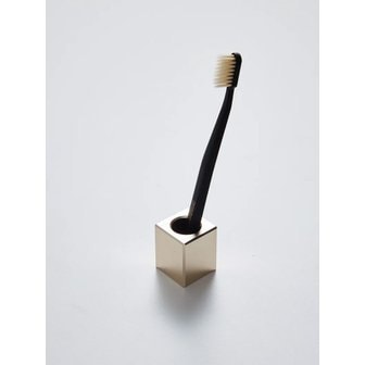 에이블비 알루미늄 사각 칫솔 꽂이 면도기 스탠드 (샴페인 골드)