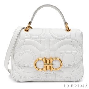 [FERRAGAMO] 페라가모 퀼팅 간치니 핸드백 21-I281 BIANCO 750080