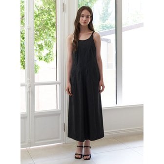 카인더베이비 semi halter long dress - black