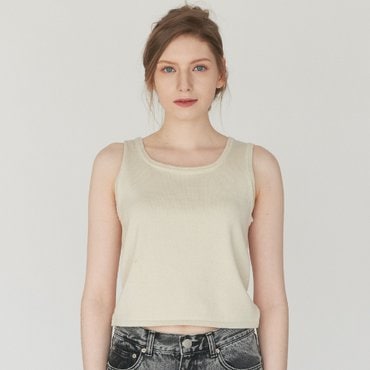 벤시몽 [22SS] KNIT SLEEVELESS - IVORY