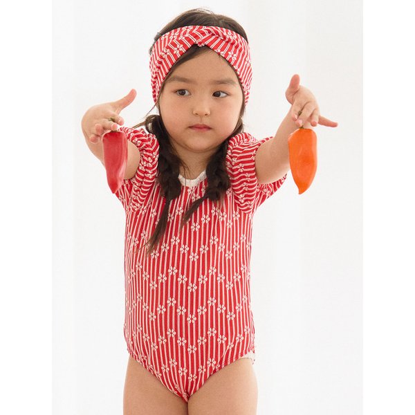 26SS 여아 꽃봉 수영복(+수영모 SET)