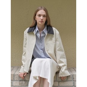 CORDUROY ZIP-UP JACKET  / IVORY