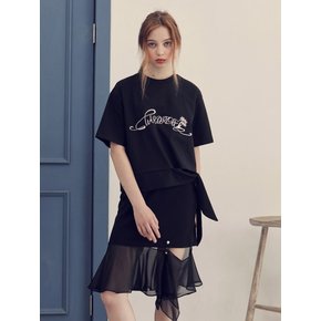 TIED LOGO T-SHIRTS_BLACK