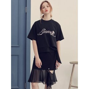 TIED LOGO T-SHIRTS_BLACK