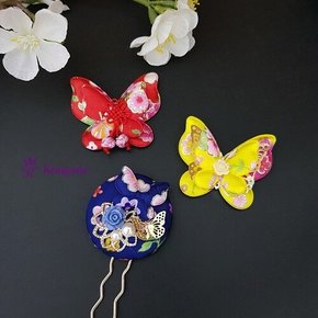 중나비 한복나비 장식 한복 머리핀 머리띠 가채 전통 선물 봉투 떡 과일 예단 포장장식 외국인선물