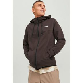 4401929 Jack  Jones JCOAIR HOOD NOOS. - Zip-up sweatshirt seal brown