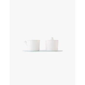 [ARITA] S/B Milk Can_Sugar Can_Platter Set / Plain White