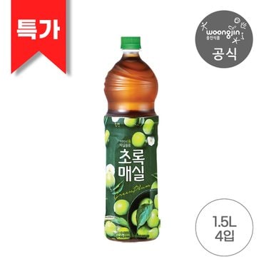 웅진식품 [특가]초록매실 1.5L 4펫