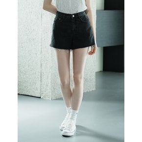 W1040 DAMAGE DENIM SHORT PANTS_BLACK