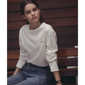 Silket cotton long sleeve t-shirt_Ivory