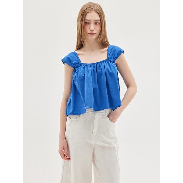 VOLUMINOUS SQUARE NECK BLOUSE_T513TP120