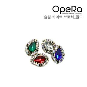 OpeRa 슬림 카이트 브로치_골드