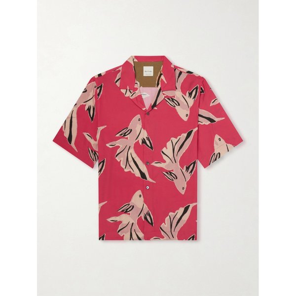 캠프 칼라 프린트 새틴 셔츠 46376663163000917