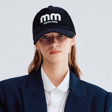 멜라밀라 코듀로이 더블엠 자수 볼캡 (4colors) MM44067