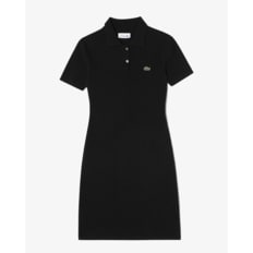 (라코스테제습제증정)(여성) 25SS 케이블 반팔 스웨터 드레스 EF382E-55G 031(블랙)