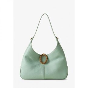 4460595 Borbonese ABYSS HOBO SMALL - Handbag lichen