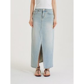 데님 롱 스커트 연청_DENIM LONG SKIRT LIGHT BLUE