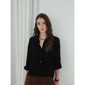 Collar shirt knit (black)