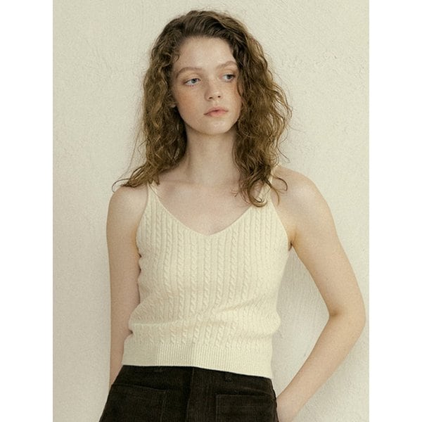 [cashmere] 139 macaron sleeveless knit (cream)