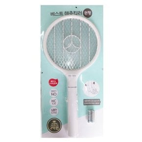 삼정크린 LED 파리 모기 베스트 전기 모기채 원형 (WA4FDBD)