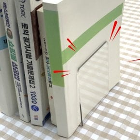 투명 아크릴 L자형 책꽂이 북엔드 북엔드 책꽂이정리함 책장칸막이