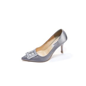 Square Crystal Stiletto_Silver Gray