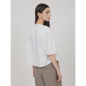 (24년 가을) 아웃 포켓 벌룬 슬리브 블라우스 Z243MSC102KH