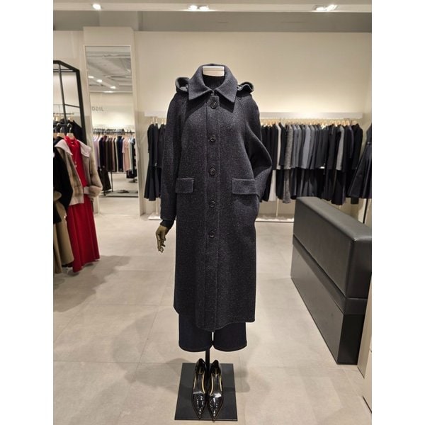 [파주점] 울 블렌드 후드 롱 코트 JPBA0CTH09