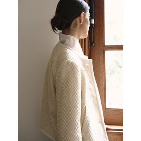 부클 골드 버튼 자켓 아이보리 BOUCLE GOLD BOTTON JACKET IVORY