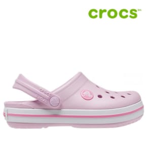 크록스 아동 샌들 /H12- 204537-6GD Kids Crocband Clog Ballerina Pink