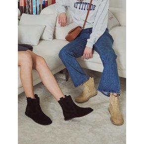 Suede ankle boots (2colors)