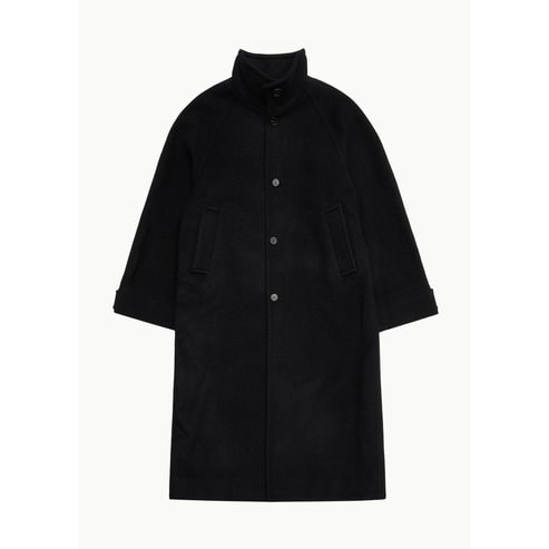 샵아모멘토 비롯 25FW High Neck Wool Coat, Black