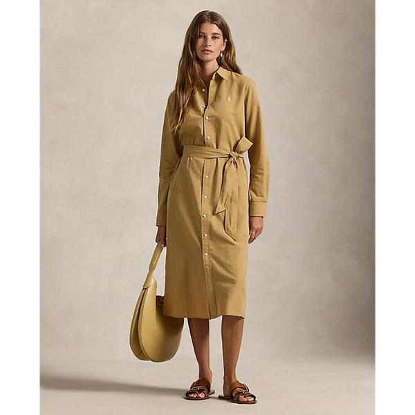 여성 코튼 리넨 벨트 셔츠드레스(WMPODRSNFA21026260)