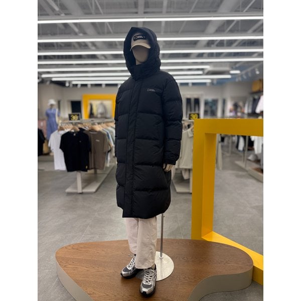 [여주점] N254UDW161  카프라 롱기장 덕다운 점퍼 099 BLACK