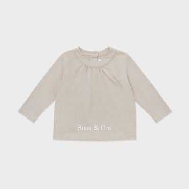 슈슈앤크라 mini 린즈 티셔츠 - 베이지