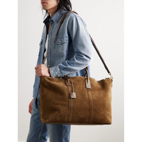 가죽 트리밍 스웨이드 토트백 1647597347246575