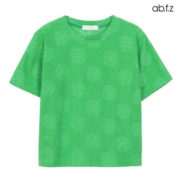 ab.f.z 플라워 패턴 라운드넥 반팔 티셔츠 (AFX2HK37A)