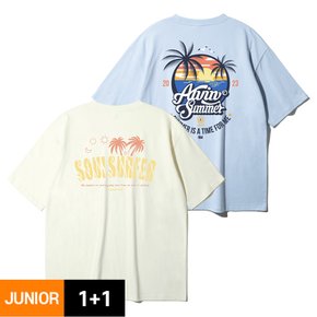 [2PACK] 앨빈클로 주니어 SUMMER 반팔 티셔츠 야자수 SOUL SURFER 반팔 티셔츠 2종 패키지