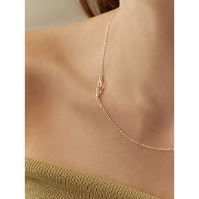 [연말 스페셜 6mm+10mm 진주귀걸이 증정][925 silver] Two-link point necklace