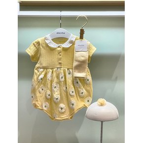 !![S/S 출산 백일3종 선물]!!데인 요루 반소 바디슈트(헤어밴드)*AZ310639(노랑)//마이 장말