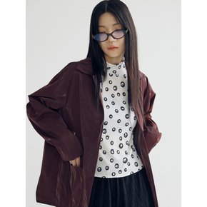 GLOSSY JACKET _  BURGUNDY