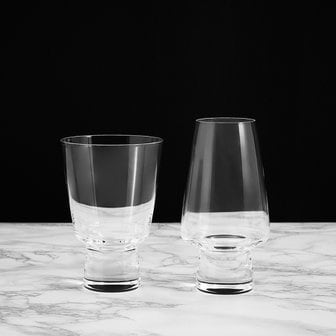 피숀 [Kimoto Glass Tokyo] 칼릭스 O & U 맥주잔 (디자인 2종)