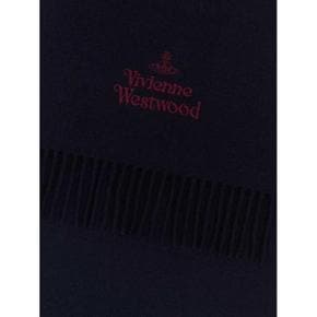 81030007W00Q7 K411 DARK BLUE scarf embroidered in wool